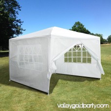 Yescom 10x10' White Outdoor Wedding Party Patio w/ Removable Side Wall Canopy for Fetes Event